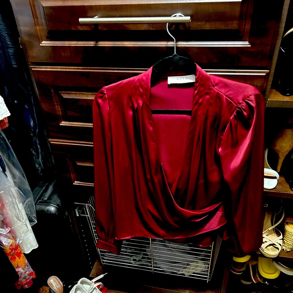 ASTR wrap blouse